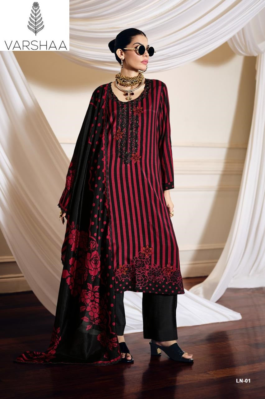 Lumina Varshaa Viscose Muslin Pant Style Suits Manufacturer Gujarat