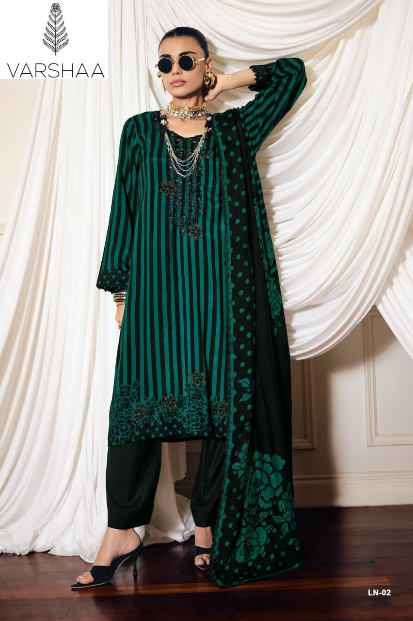 Lumina Varshaa Viscose Muslin Pant Style Suits Manufacturer Gujarat