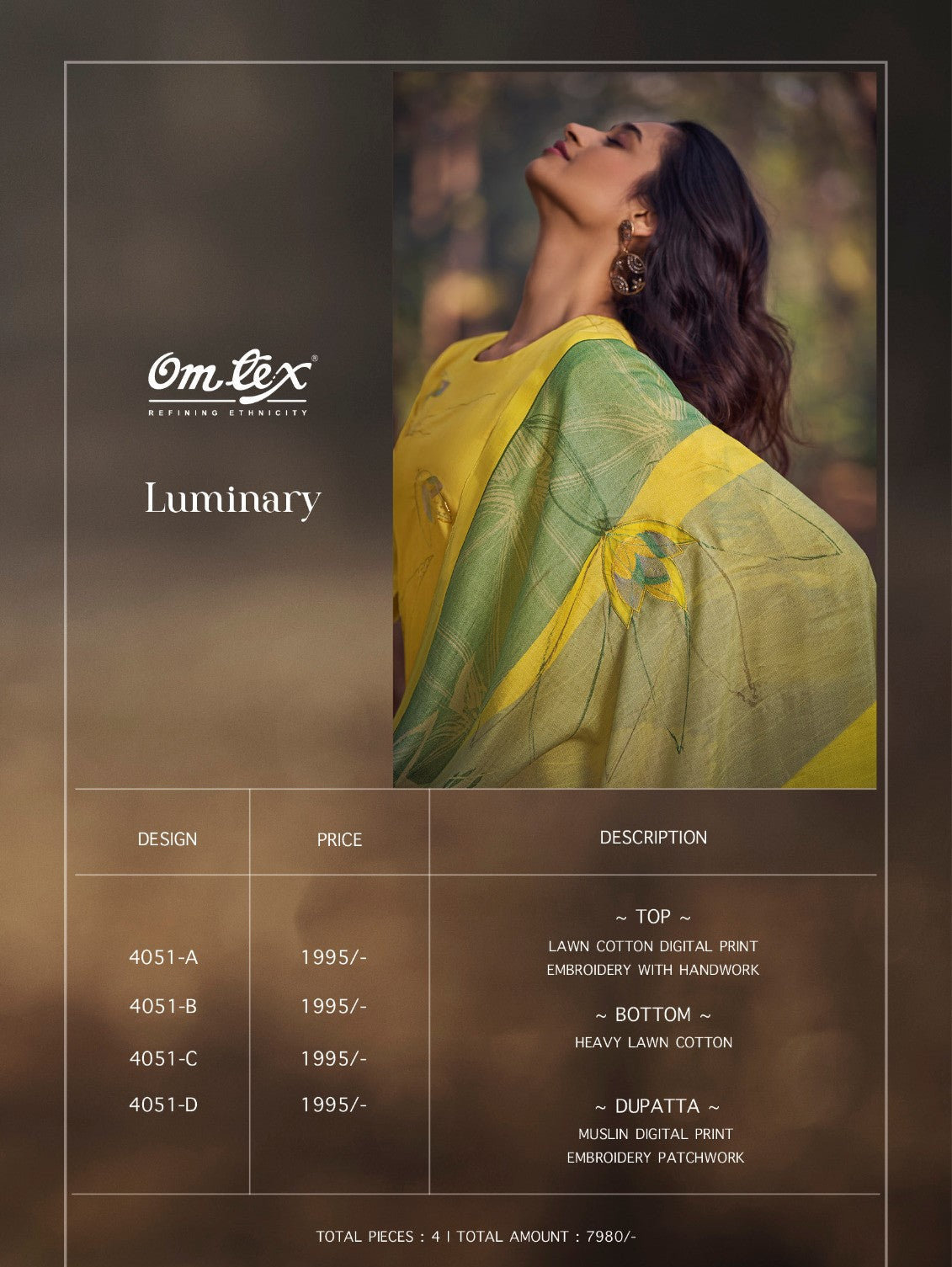 Luminary Omtex Lawn Cotton Pant Style Suits