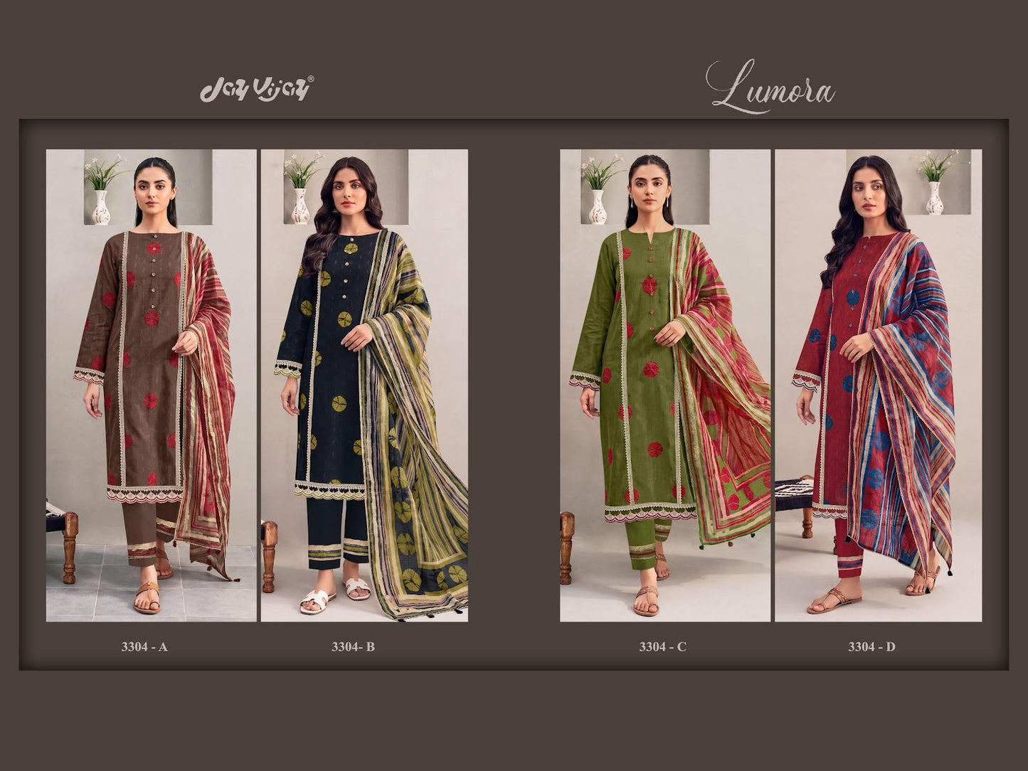 Lumora 3304 Jay Vijay Cotton Pant Style Suits Supplier