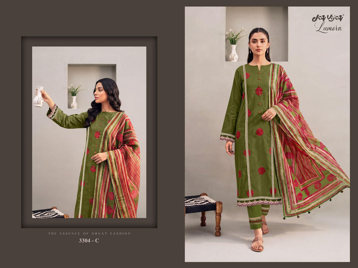Lumora 3304 Jay Vijay Cotton Pant Style Suits Supplier