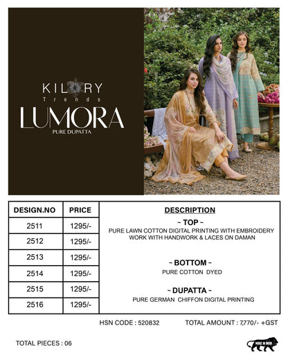 Lumora Kilory Lawn Cotton Pant Style Suits Manufacturer