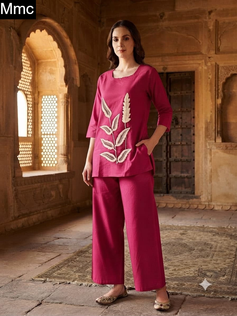 Lupin Flower Mmc Dhabu Cotton Co Ord Set Manufacturer Gujarat