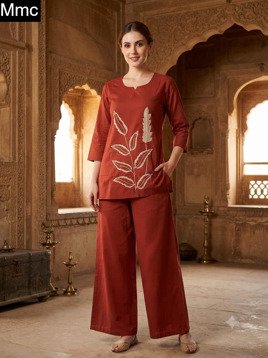 Lupin Flower Mmc Dhabu Cotton Co Ord Set Manufacturer Gujarat