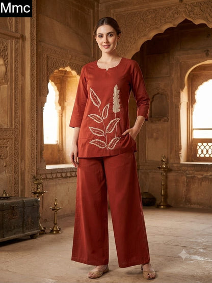 Lupin Flower Mmc Dhabu Cotton Co Ord Set Manufacturer Gujarat