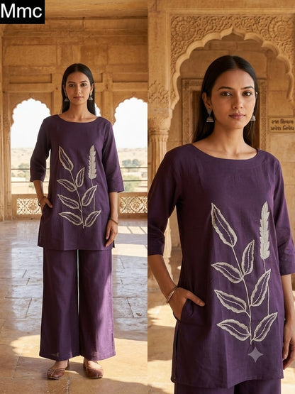 Lupin Flower Mmc Dhabu Cotton Co Ord Set Manufacturer Gujarat