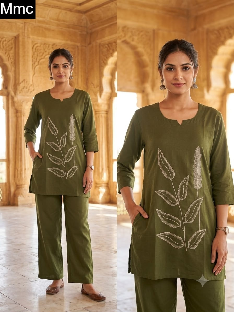 Lupin Flower Mmc Dhabu Cotton Co Ord Set Manufacturer Gujarat