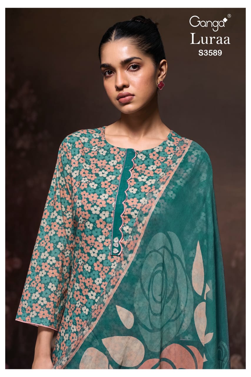 Luraa 3589 Ganga Premium Cotton Pant Style Suits Manufacturer