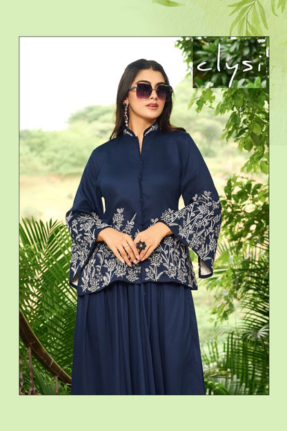 Luvika Clysi Gaji Silk Co Ord Set Exporter