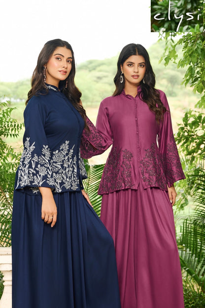 Luvika Clysi Gaji Silk Co Ord Set Exporter