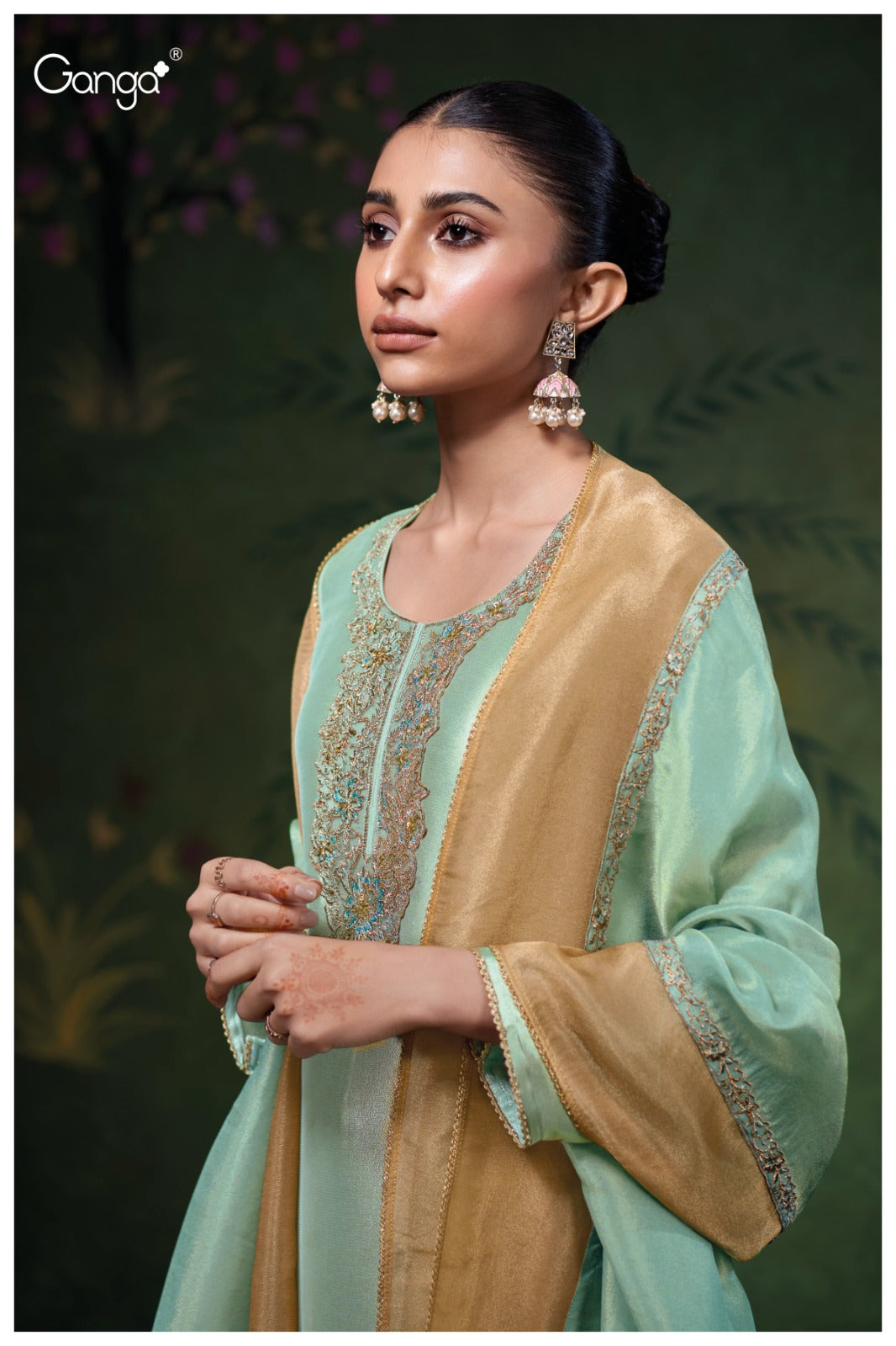Luvisha 3760 Ganga Premium Bemberg Pant Style Suits Wholesaler Gujarat