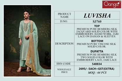 Luvisha 3760 Ganga Premium Bemberg Pant Style Suits Wholesaler Gujarat