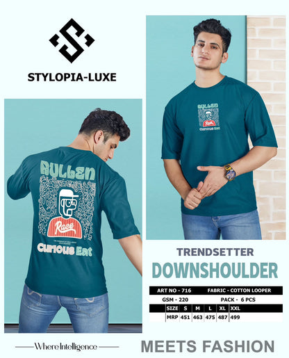 Luxe 716 Stylopia Cotton Looper Mens Tshirts Wholesaler Ahmedabad