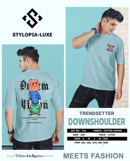 Luxe 716 Stylopia Cotton Looper Mens Tshirts Wholesaler Ahmedabad