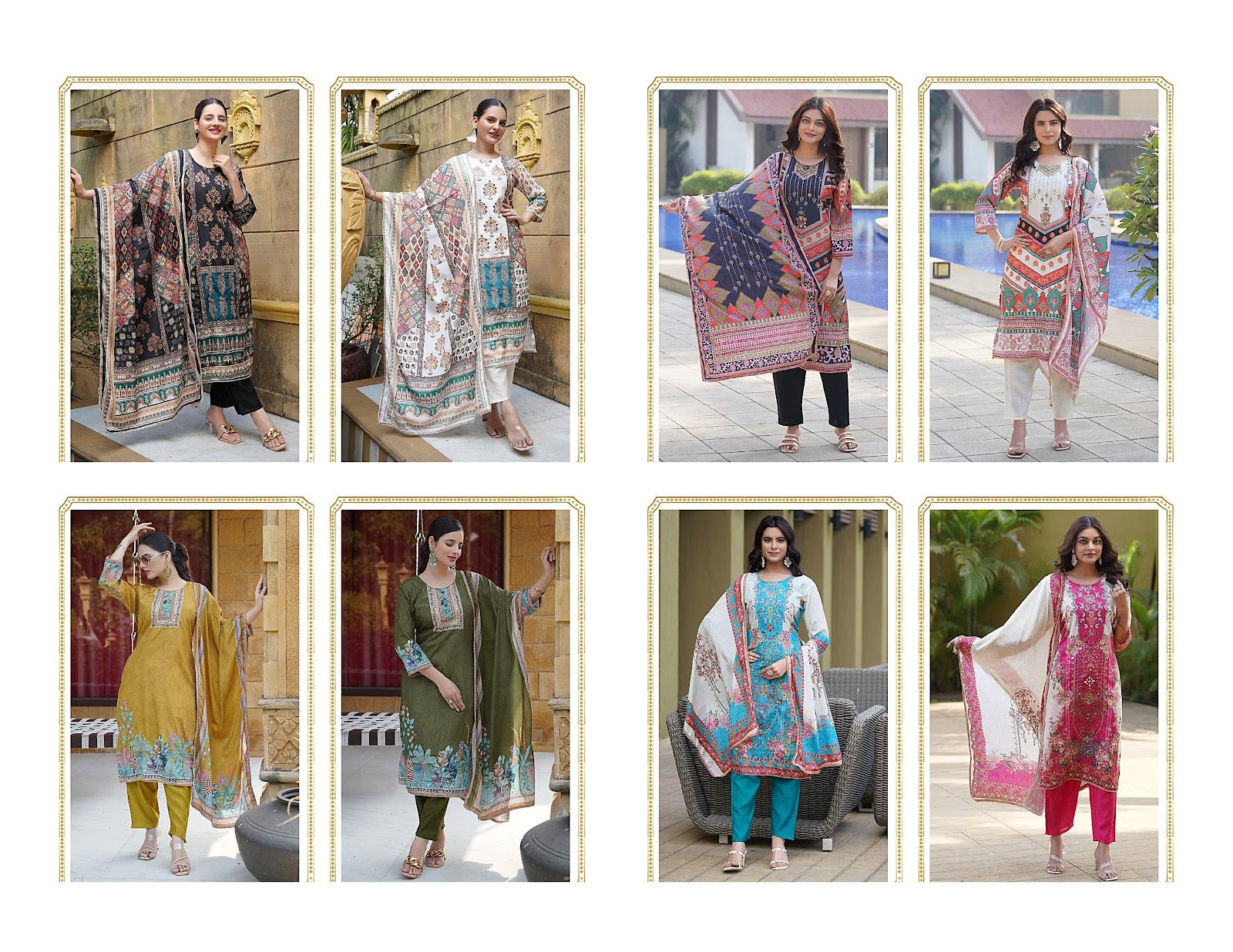 Luxe Silk Ghijklop Ramsha Silk Karachi Readymade Suits Supplier Gujarat