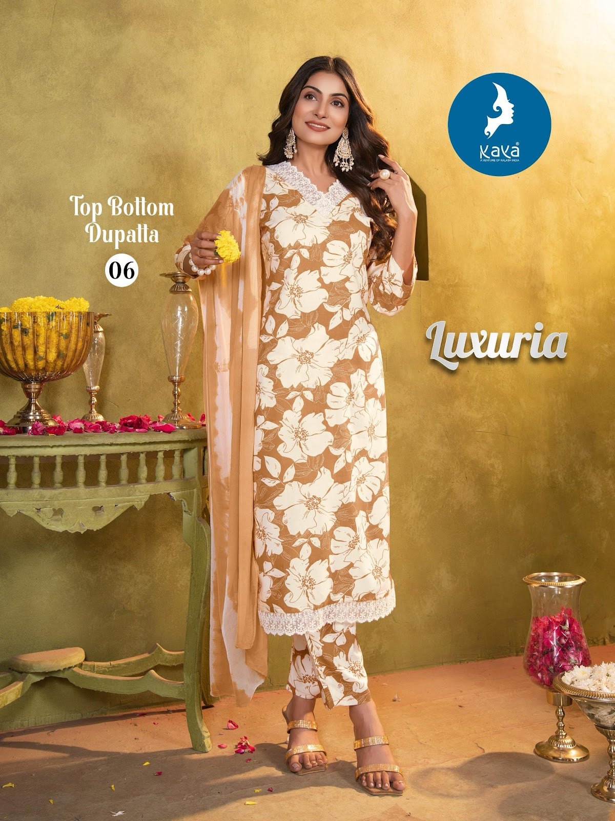 Luxuria Kaya Rayon Readymade Pant Style Suits Supplier