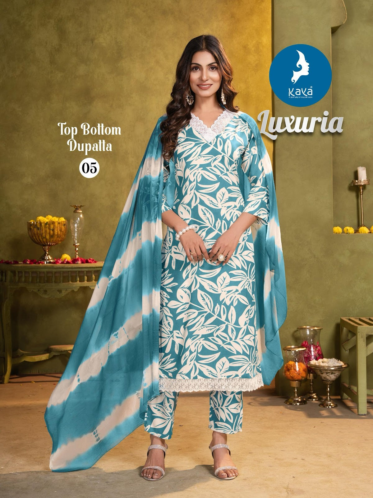 Luxuria Kaya Rayon Readymade Pant Style Suits Supplier