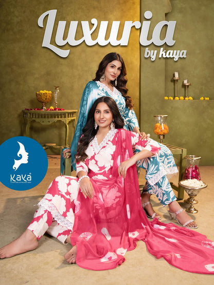 Luxuria Kaya Rayon Readymade Pant Style Suits Supplier