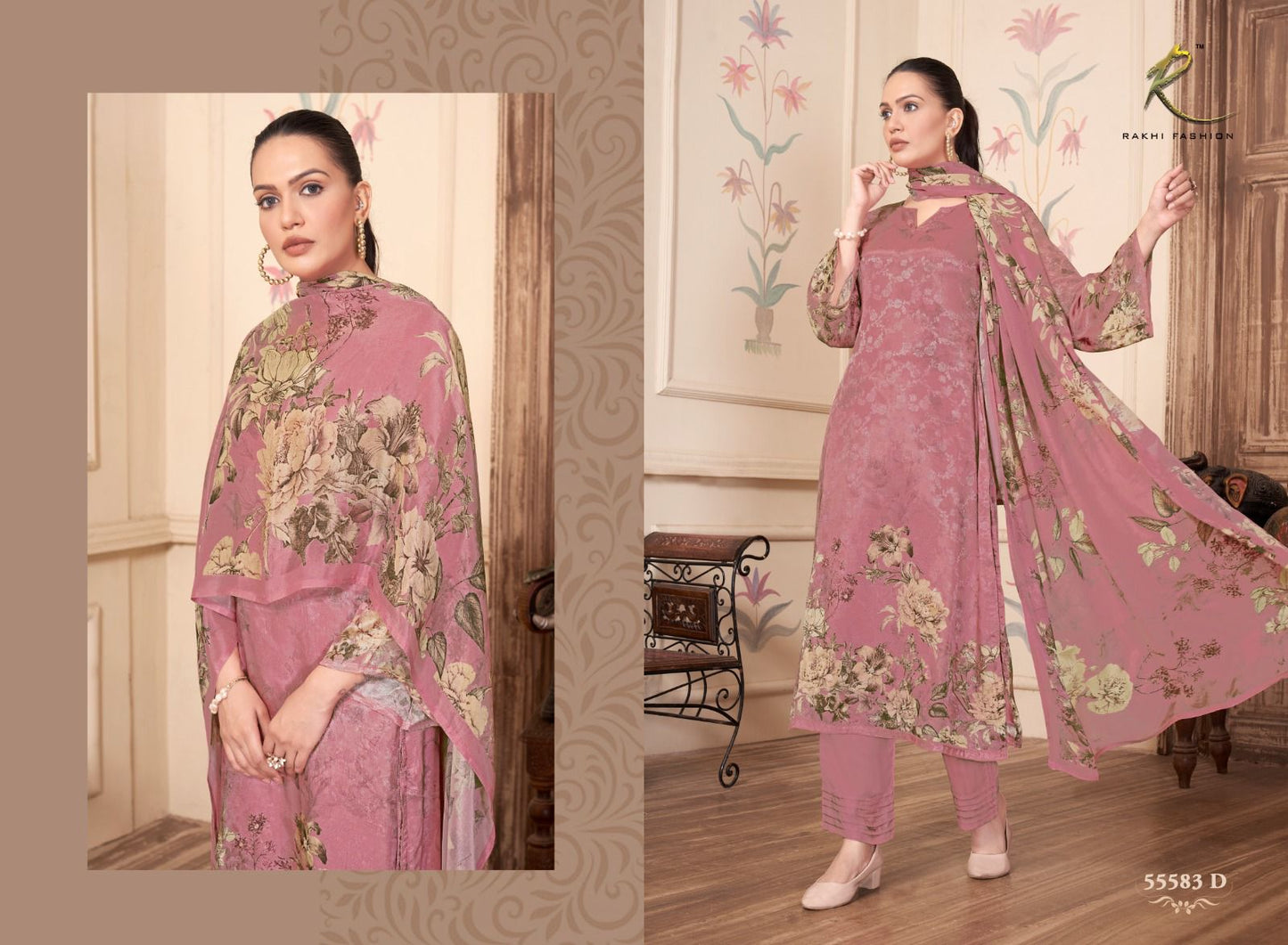 Luxury Festive Wear Rakhi Fashion Pure Viscose Plazzo Style Suits Supplier