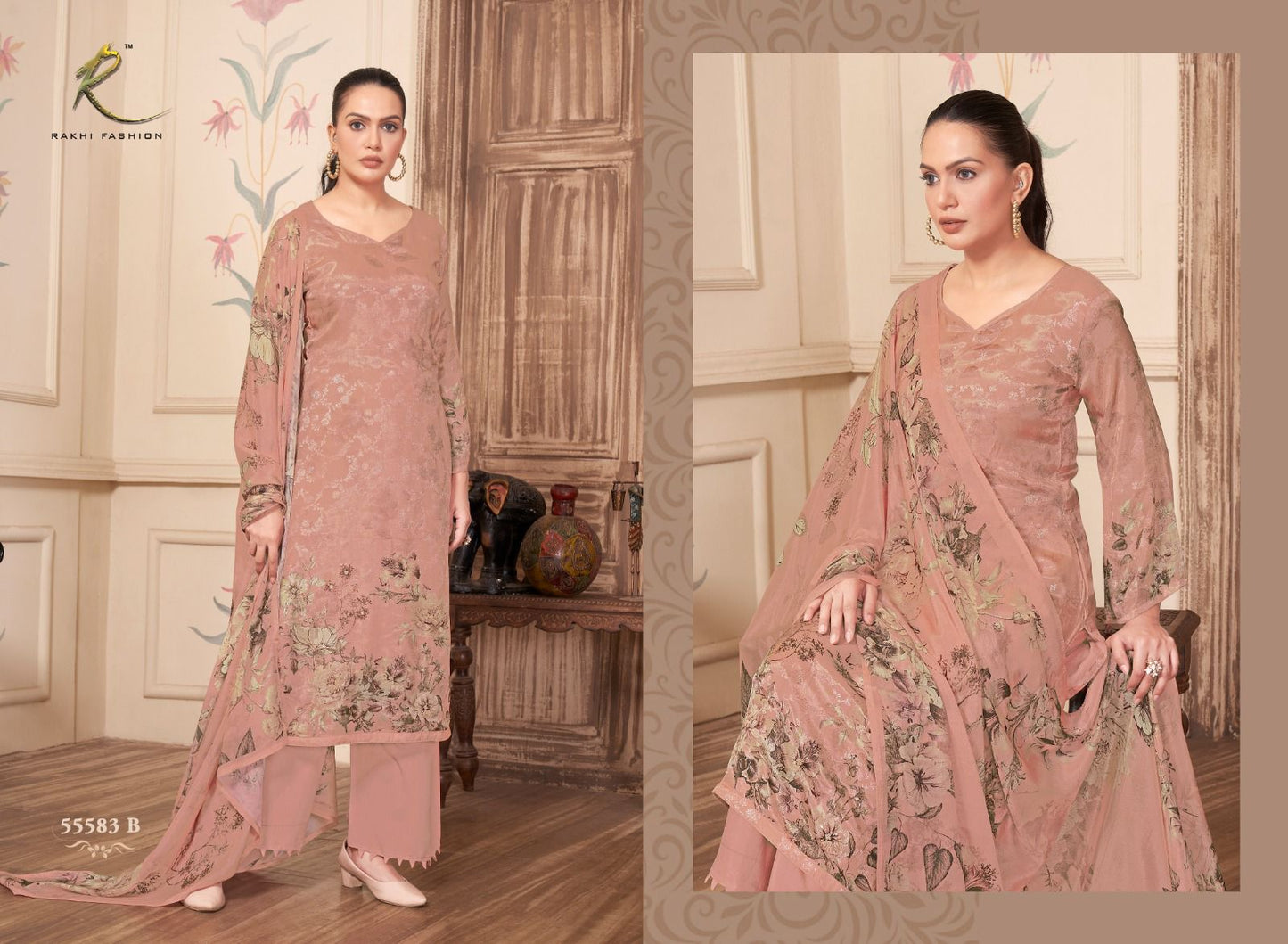 Luxury Festive Wear Rakhi Fashion Pure Viscose Plazzo Style Suits Supplier