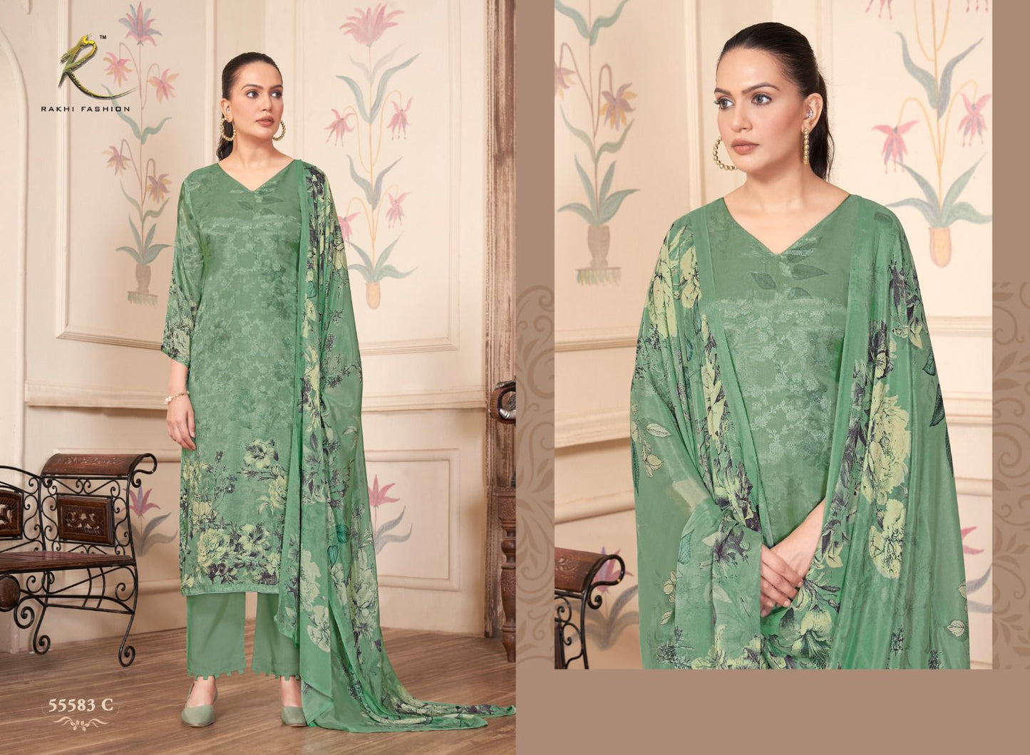 Luxury Festive Wear Rakhi Fashion Pure Viscose Plazzo Style Suits Supplier