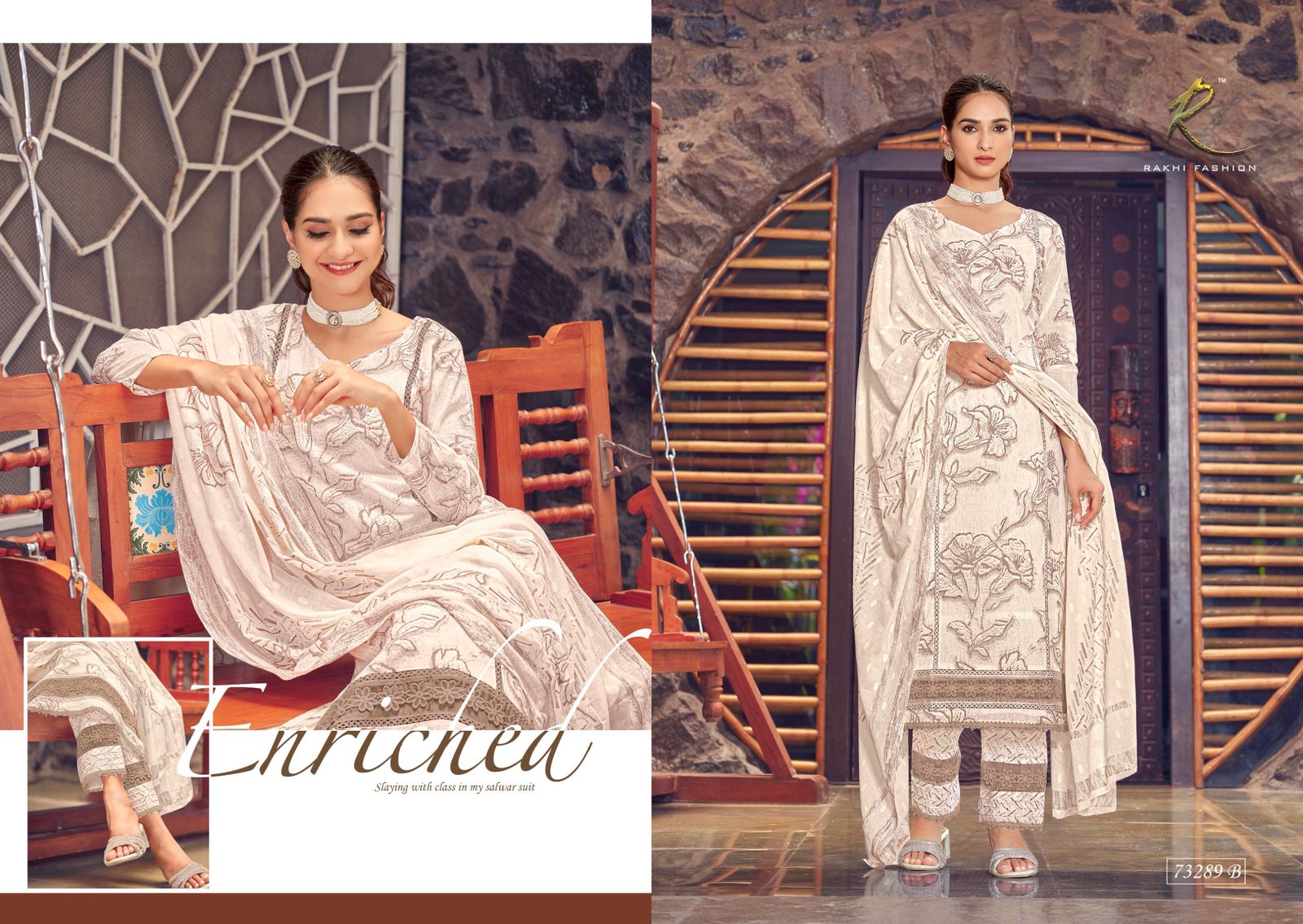 Luxury Lawn Rakhi Fashion Cotton Karachi Salwar Suits Wholesaler