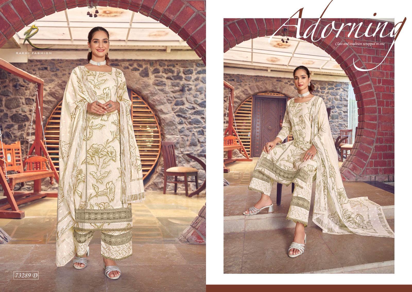 Luxury Lawn Rakhi Fashion Cotton Karachi Salwar Suits Wholesaler