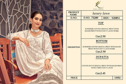 Luxury Lawn Rakhi Fashion Cotton Karachi Salwar Suits Wholesaler