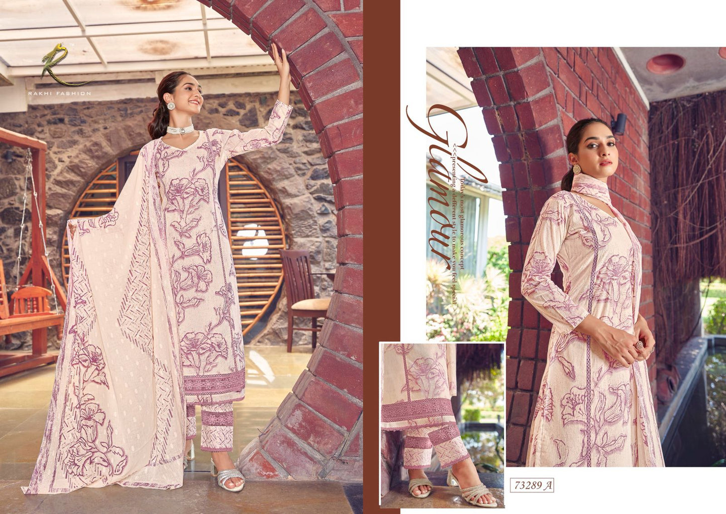 Luxury Lawn Rakhi Fashion Cotton Karachi Salwar Suits Wholesaler