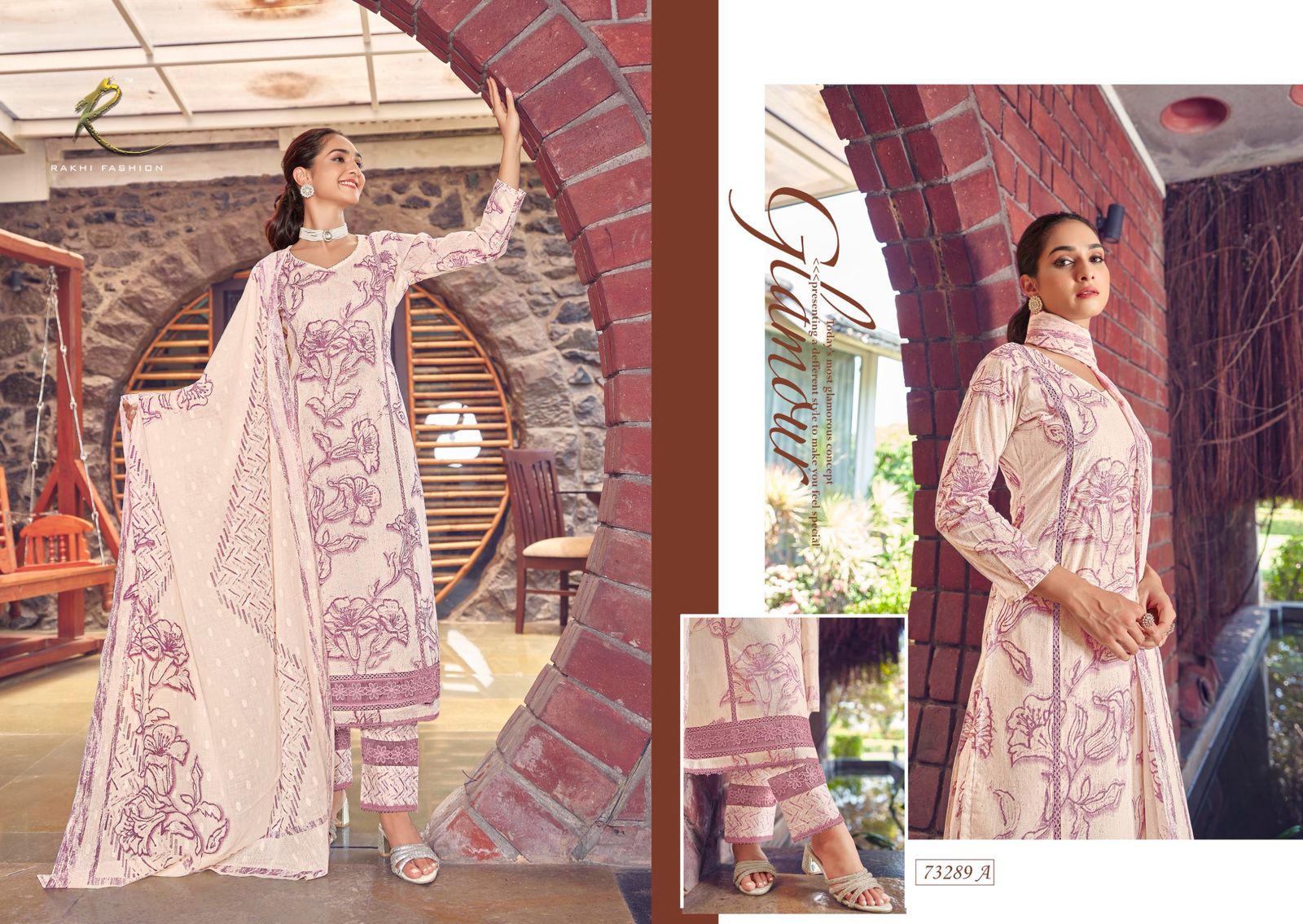Luxury Lawn Rakhi Fashion Cotton Karachi Salwar Suits Wholesaler