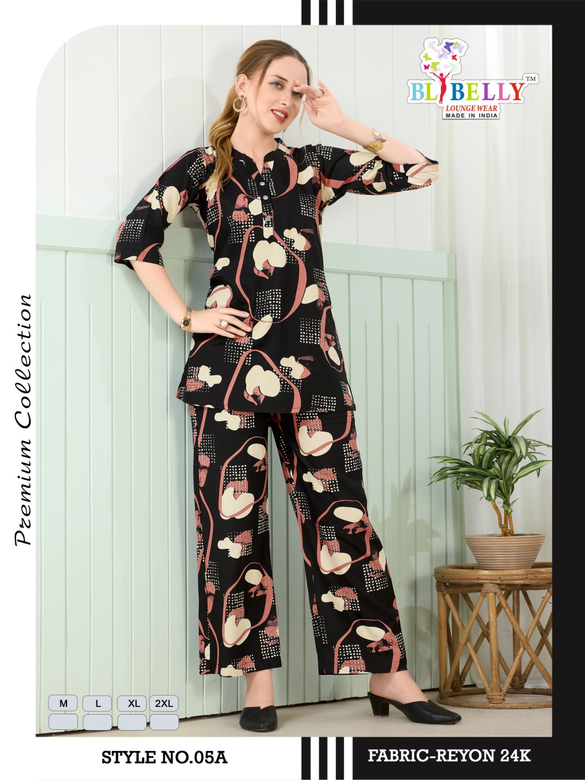 Luxury Rayon 2206 Belly Co Ord Set Exporter Ahmedabad