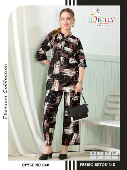 Luxury Rayon 2206 Belly Co Ord Set Exporter Ahmedabad