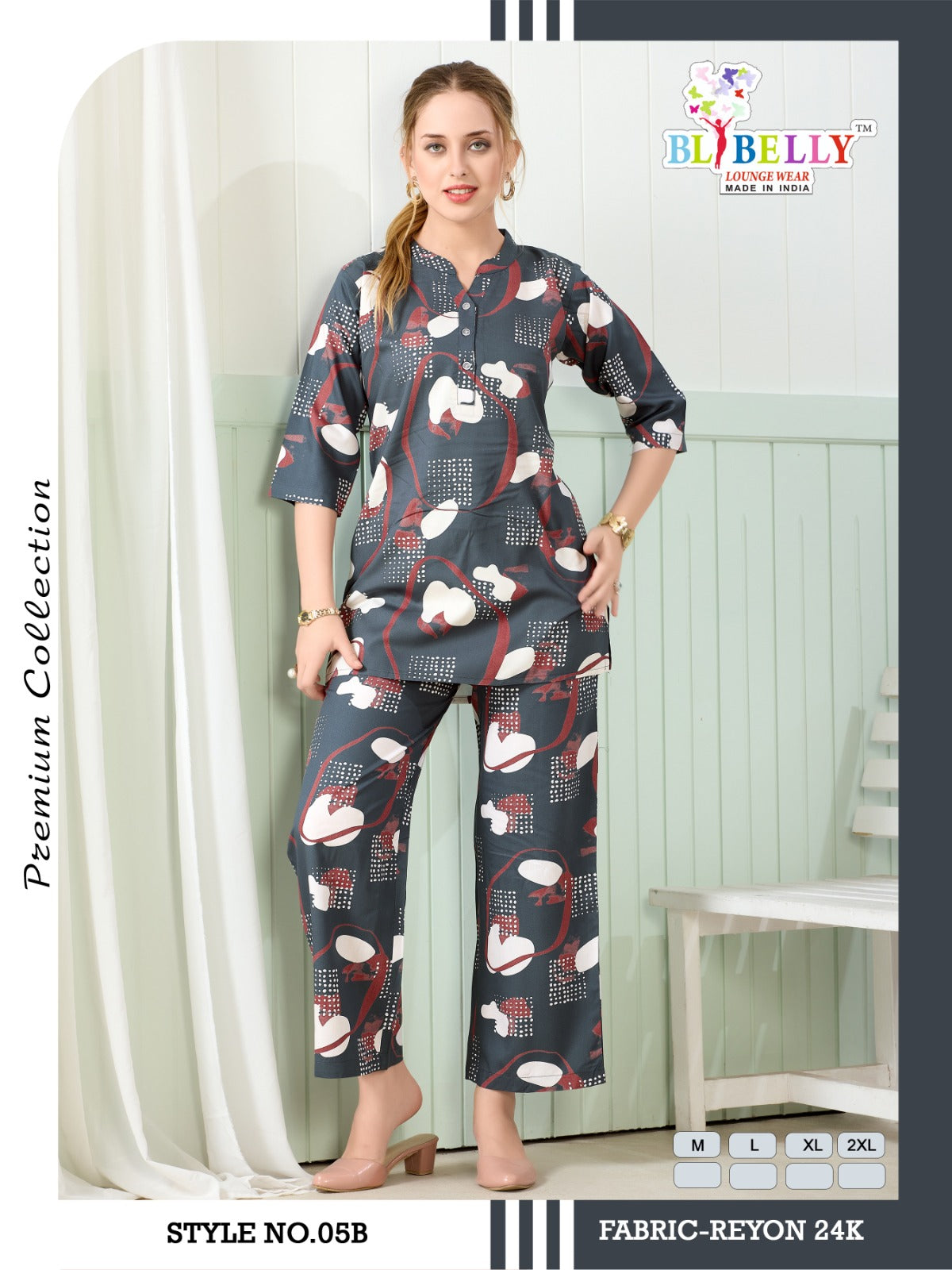 Luxury Rayon 2206 Belly Co Ord Set Exporter Ahmedabad
