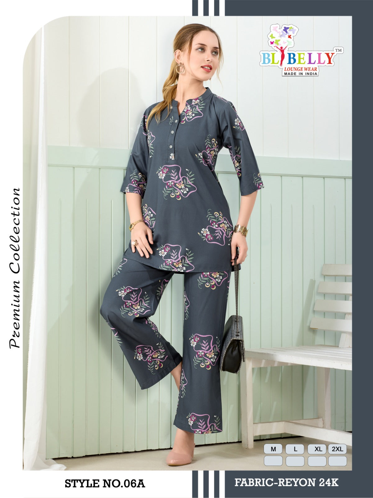 Luxury Rayon 2206 Belly Co Ord Set Exporter Ahmedabad