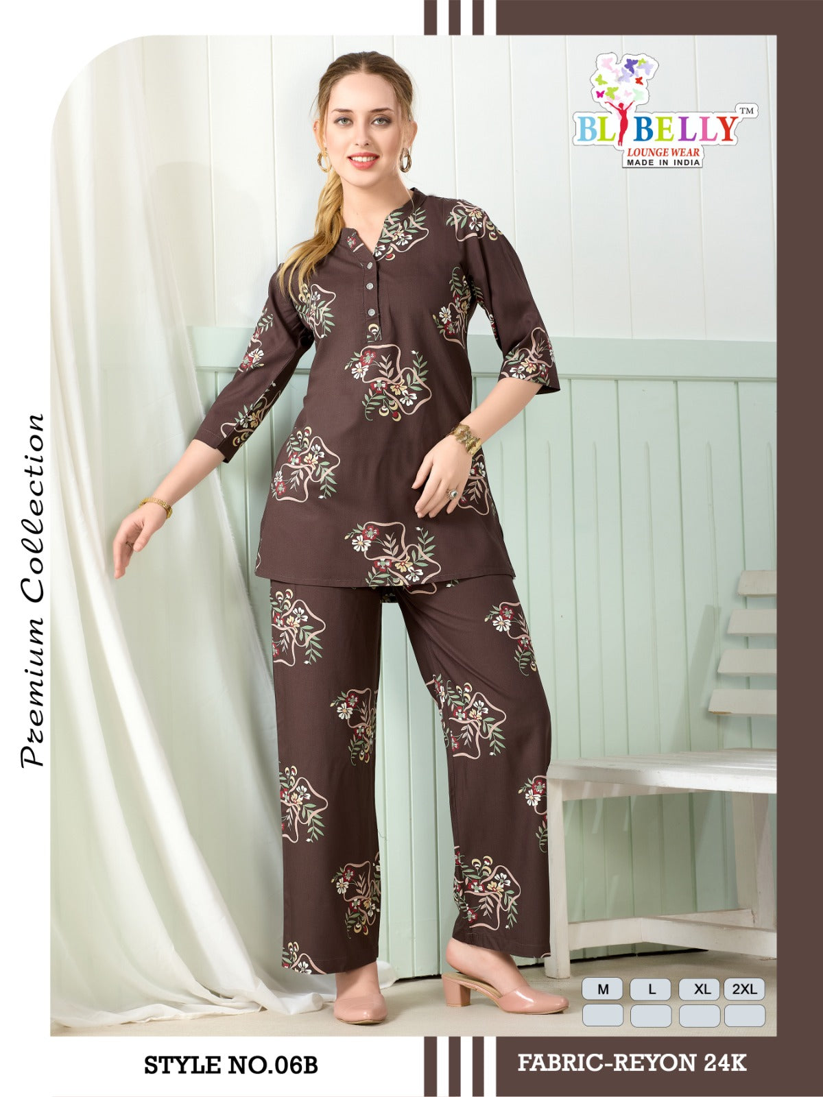 Luxury Rayon 2206 Belly Co Ord Set Exporter Ahmedabad