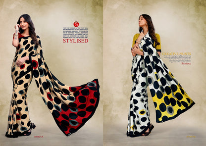 Luxury Sushma Crape Sarees Wholesale
