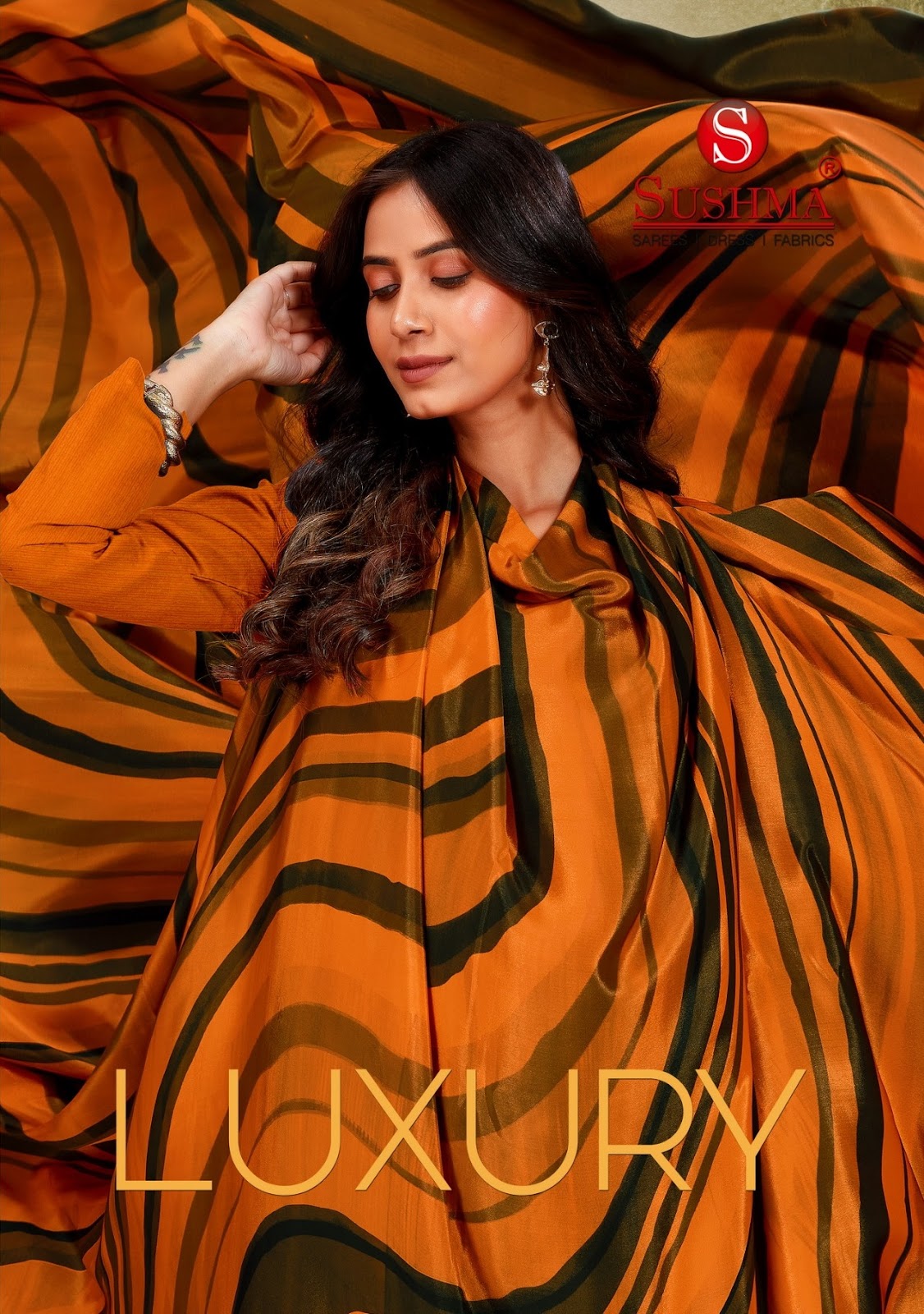 Luxury Sushma Crape Sarees Wholesale