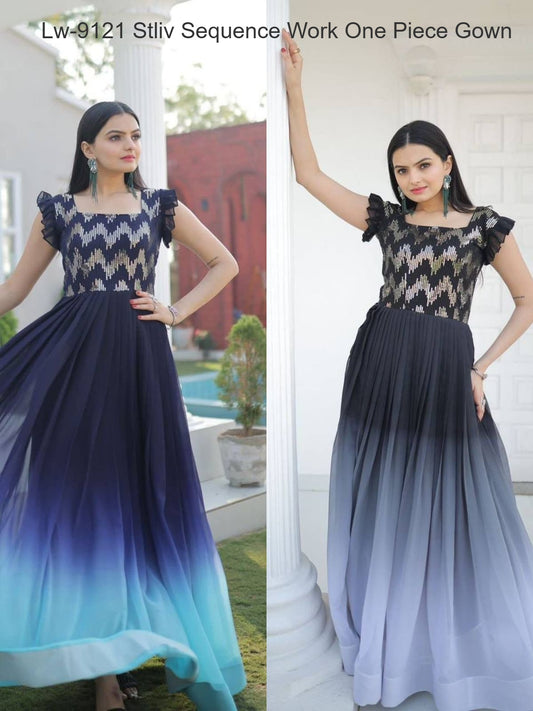 Lw-9121 Stliv Blooming One Piece Gown Supplier Ahmedabad