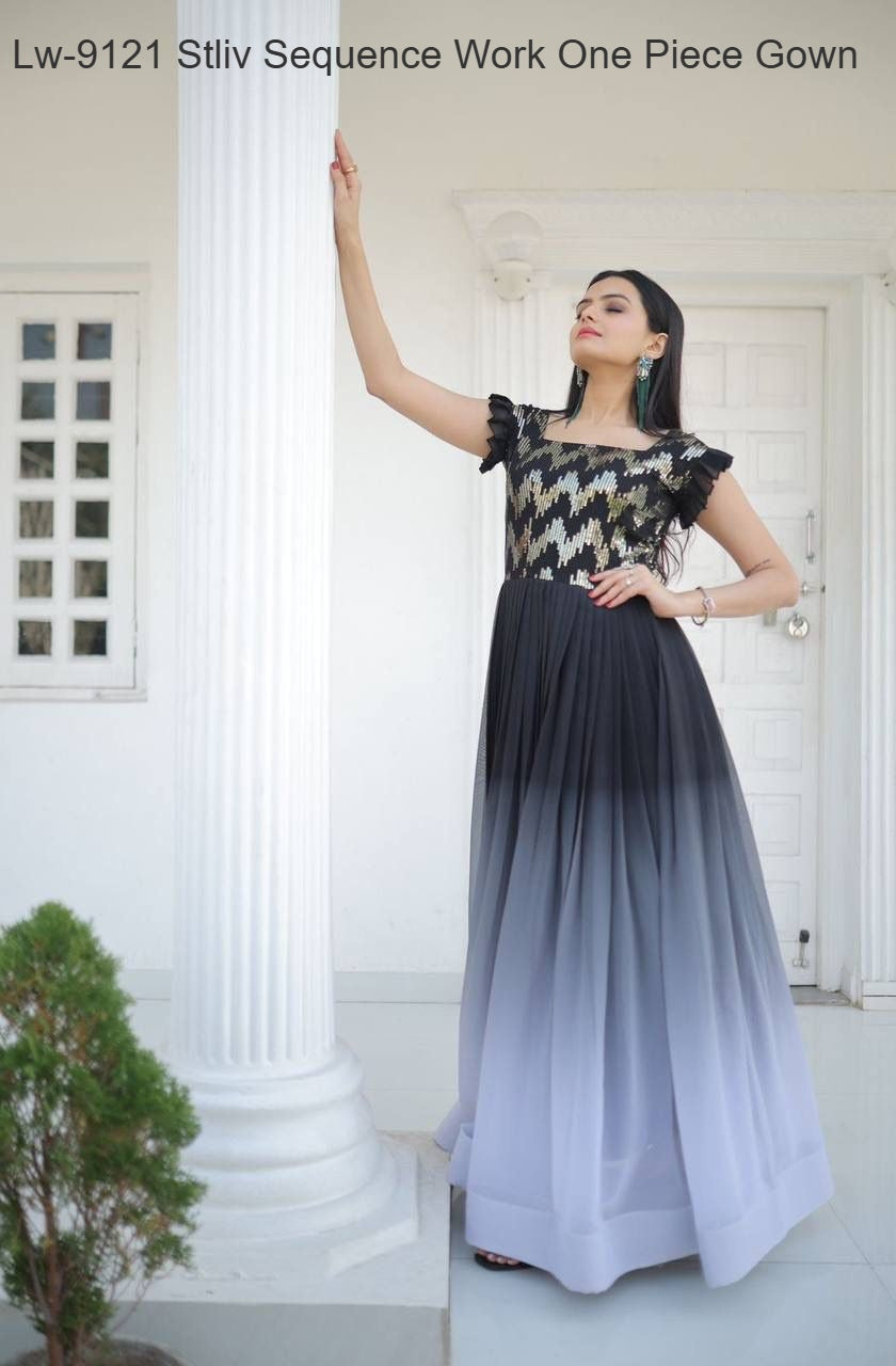 Lw-9121 Stliv Blooming One Piece Gown Supplier Ahmedabad