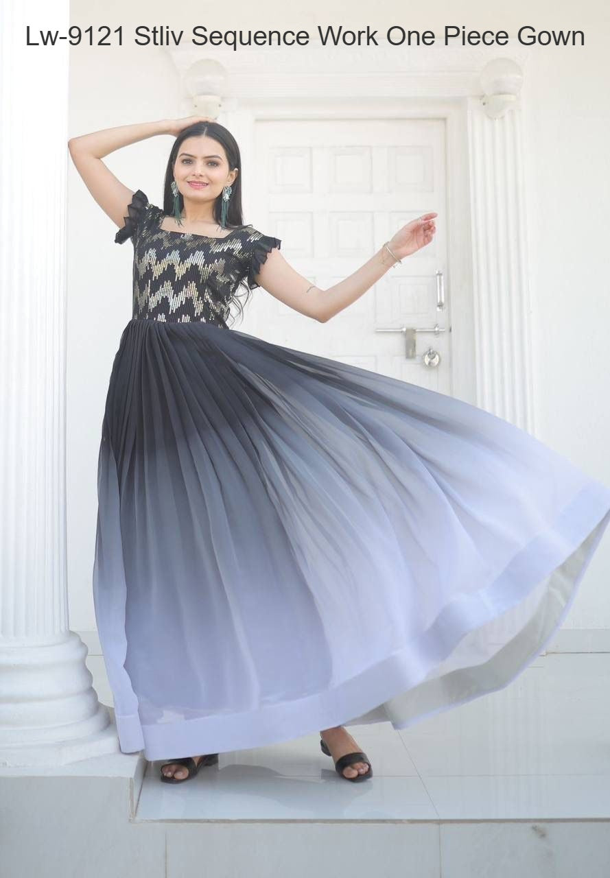 Lw-9121 Stliv Blooming One Piece Gown Supplier Ahmedabad