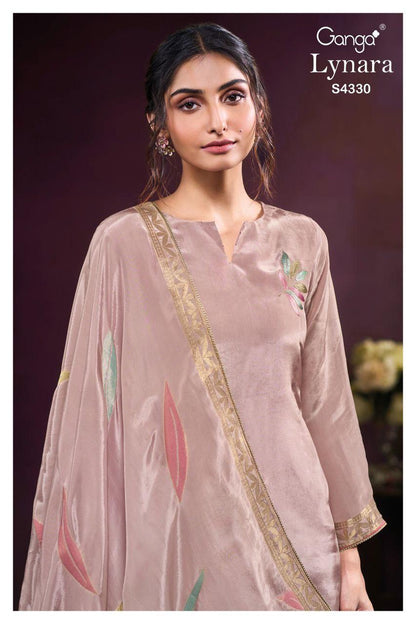 Lynara 4330 Ganga Premium Silk Plazzo Style Suits Manufacturer Ahmedabad