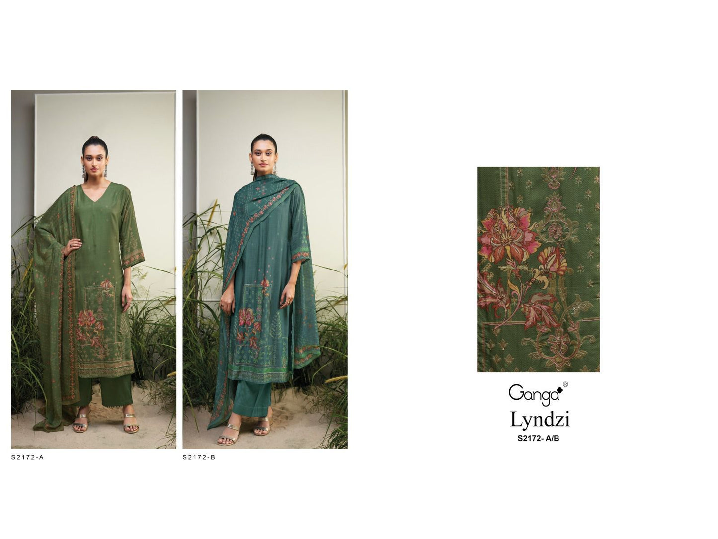 Lyndzi 2172 Ganga Premium Bemberg Plazzo Style Suits Wholesale