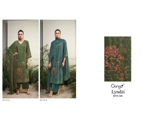 Lyndzi 2172 Ganga Premium Bemberg Plazzo Style Suits Wholesale