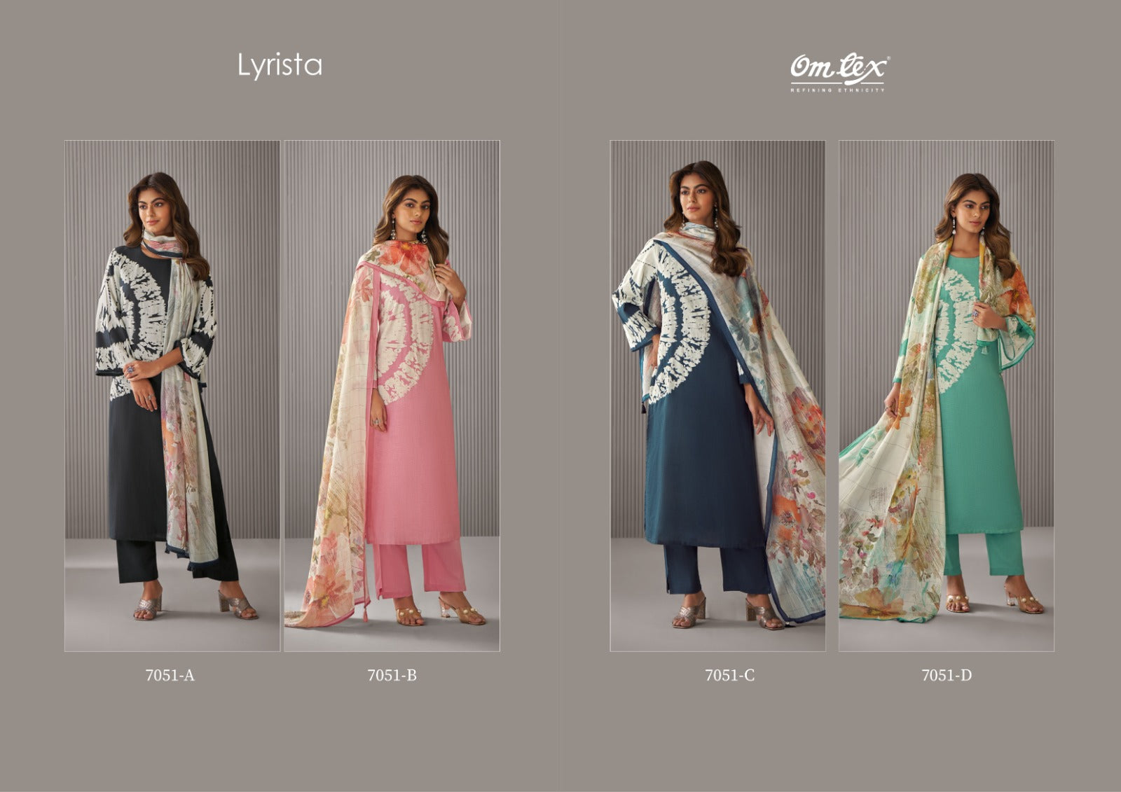Lyrista Omtex Linen Pant Style Suits Supplier Ahmedabad