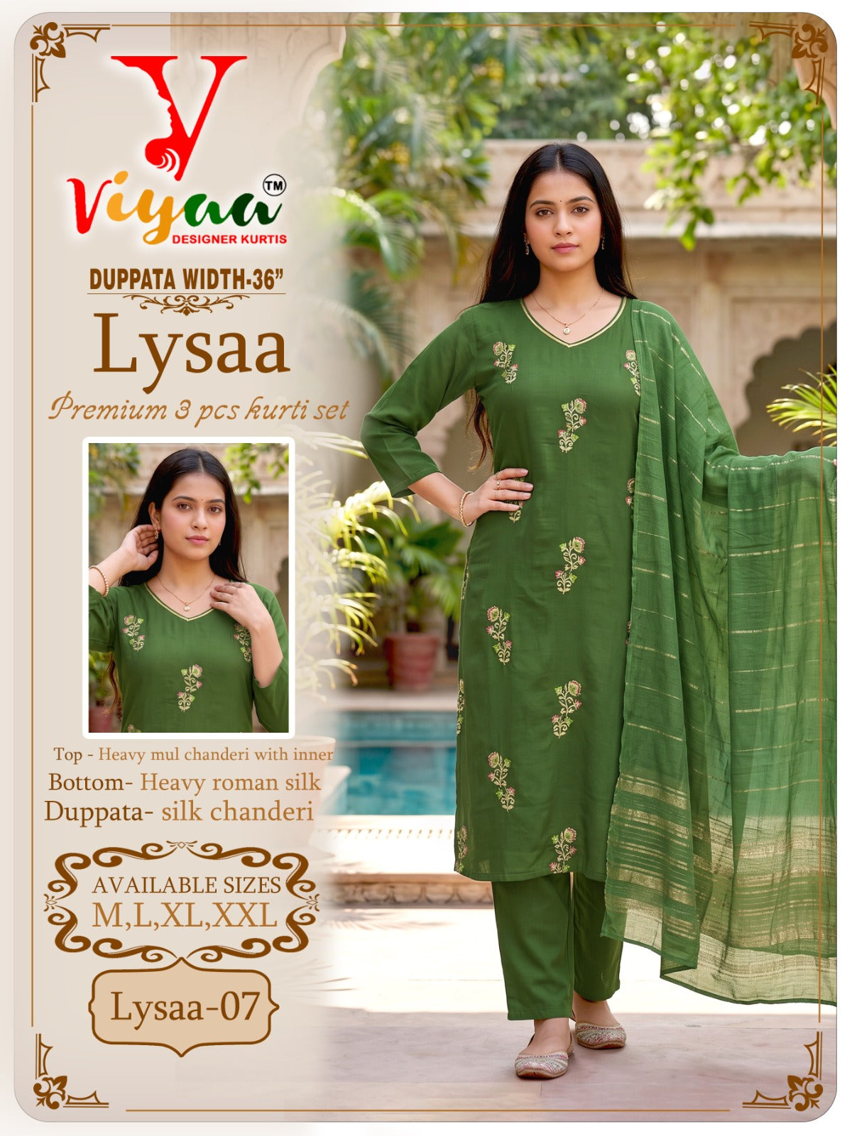 Lysaa Viyaa Chanderi Readymade Pant Style Suits Supplier Gujarat