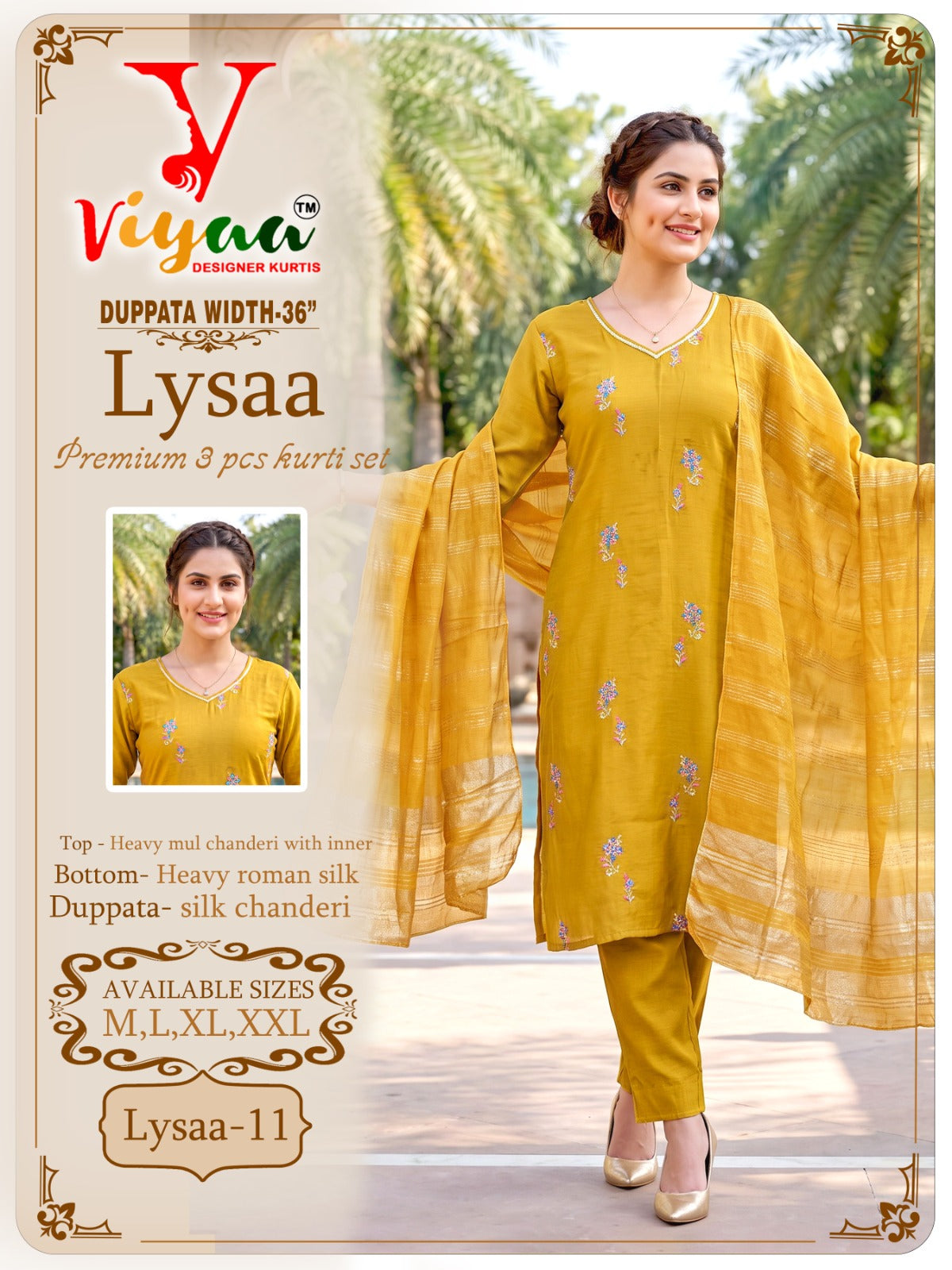 Lysaa Viyaa Chanderi Readymade Pant Style Suits Supplier Gujarat