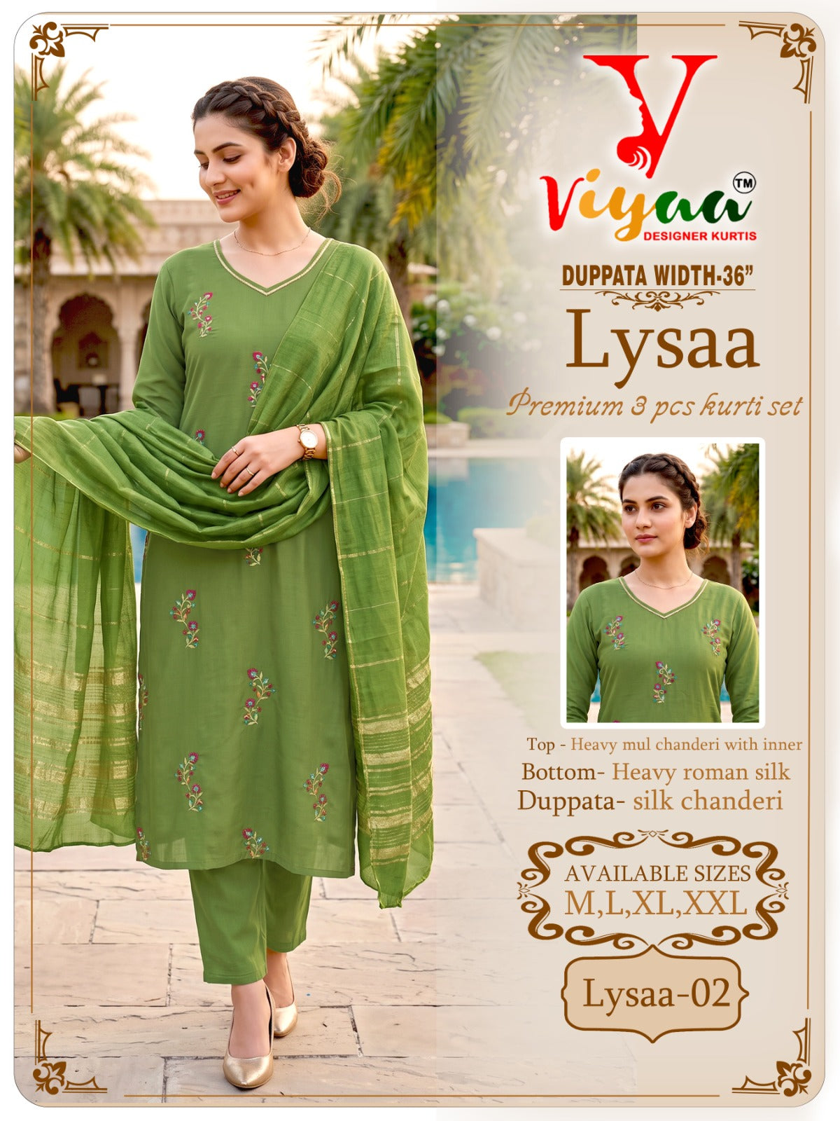 Lysaa Viyaa Chanderi Readymade Pant Style Suits Supplier Gujarat