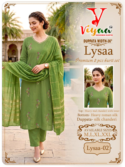 Lysaa Viyaa Chanderi Readymade Pant Style Suits Supplier Gujarat