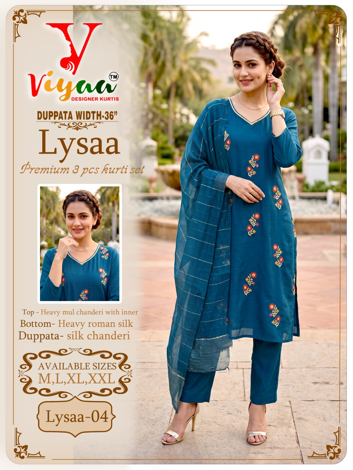 Lysaa Viyaa Chanderi Readymade Pant Style Suits Supplier Gujarat