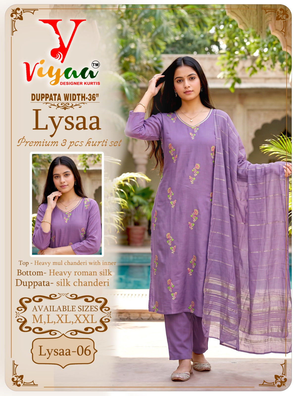 Lysaa Viyaa Chanderi Readymade Pant Style Suits Supplier Gujarat